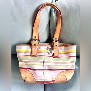 COACH daisy striped hampton bag purse vintage 2000s